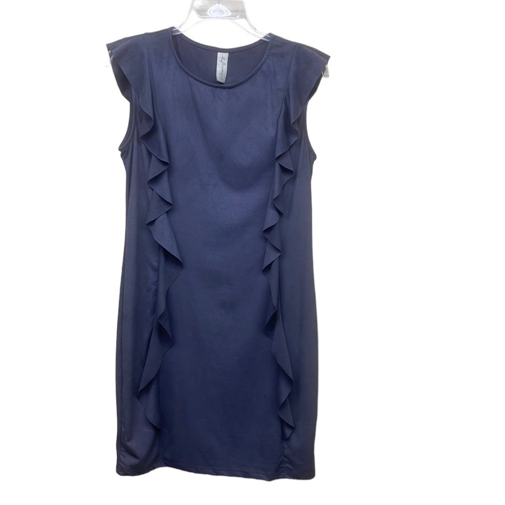 Suede Feel Gray Allison Joy Sleeveless Midi Dress Size Small